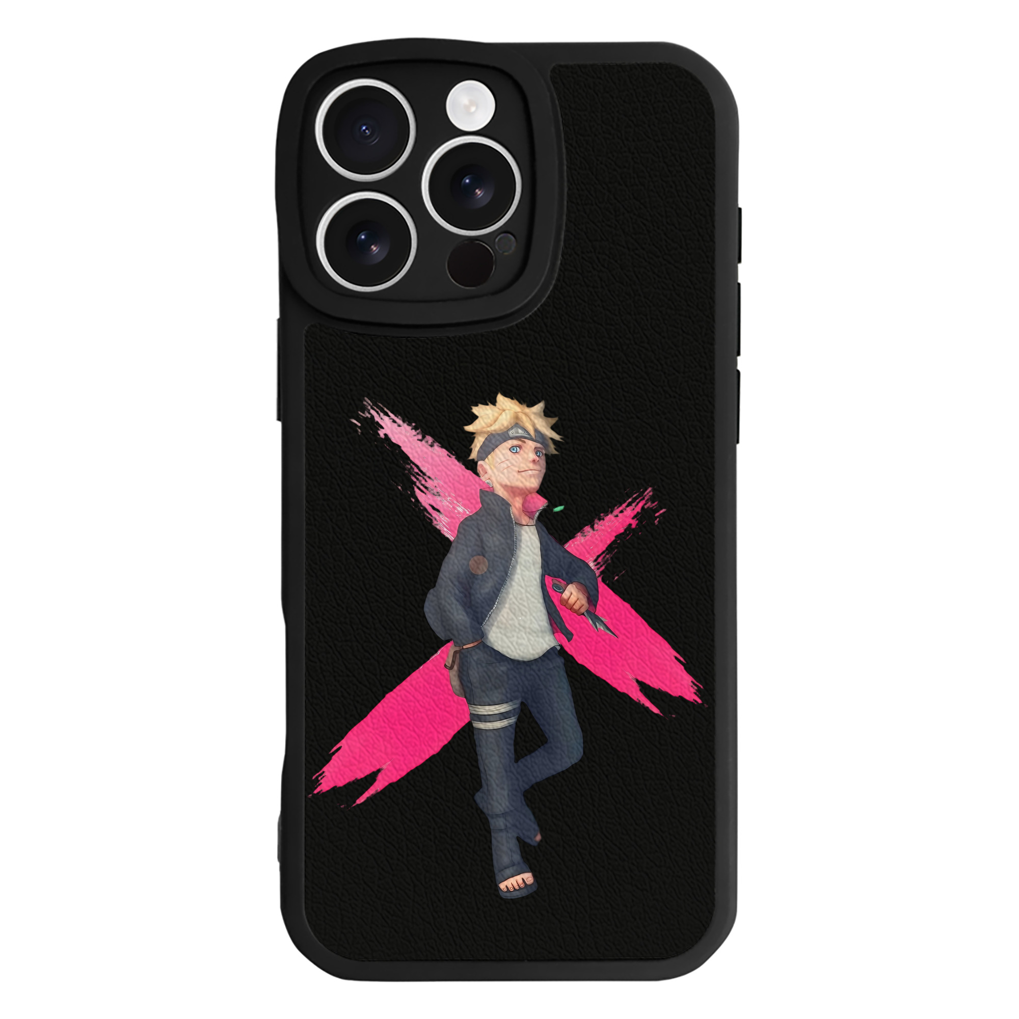 （画像用） NARUTO -ナルト- うずまき ボルト Uzumaki Boruto 【iPhone 16シリーズ対応】シリコンスマホケース（レザー調） 材質：シリコン